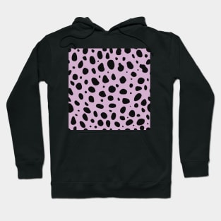 Mauve and Black Cheetah Print Animal Print - Light Purple Hoodie